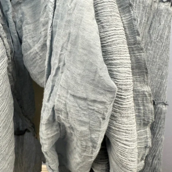 The Pyramid Collection XL Maxi Dress Blue Grey Ruffle Tiered Sleeveless‎ Lined - Picture 9 of 14